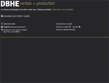 Tablet Screenshot of dbheproductions.com